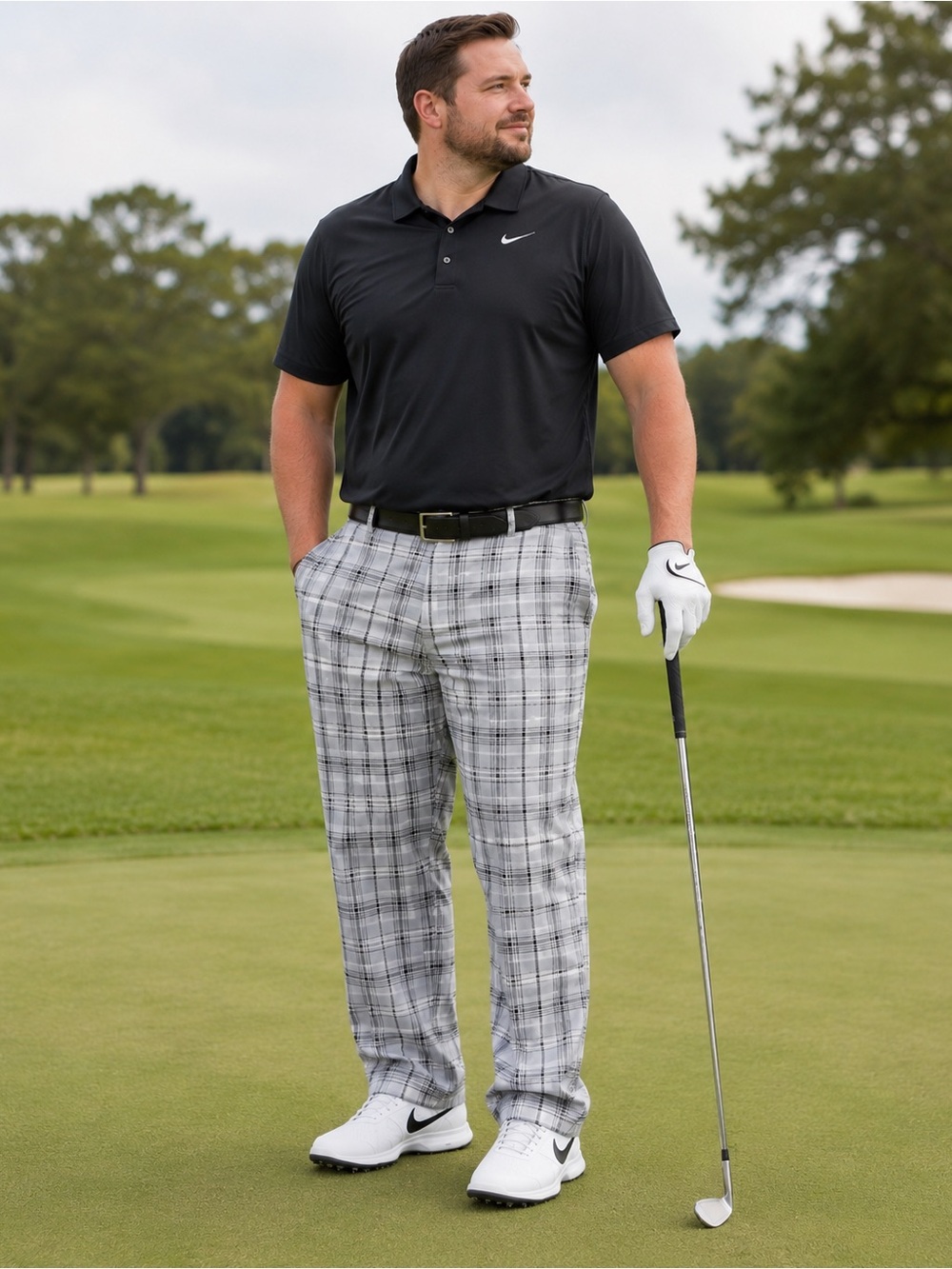 Nike Golf Tour Performance Dri-FIT Plaid Pants Men’s 38x30